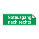 Notausgang nach rechts