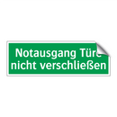 Notausgang Türe nicht verschließen