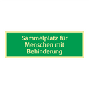 Sammelplatz für Menschen mit Behinderung