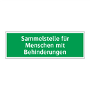 Sammelstelle für Menschen mit Behinderungen