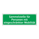 Sammelstelle für Personen mit eingeschränkter Mobilität