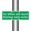 Tür öffnet sich durch Drücken nach rechts
