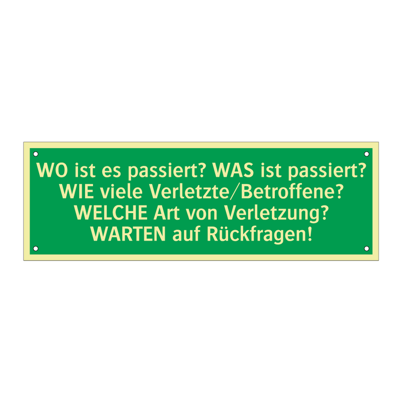 WO ist es passiert? WAS ist passiert? WIE viele Verletzte/Betroffene? /../
