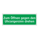 Zum Öffnen gegen den Uhrzeigersinn drehen