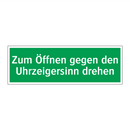 Zum Öffnen gegen den Uhrzeigersinn drehen
