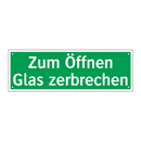 Zum Öffnen Glas zerbrechen