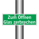 Zum Öffnen Glas zerbrechen