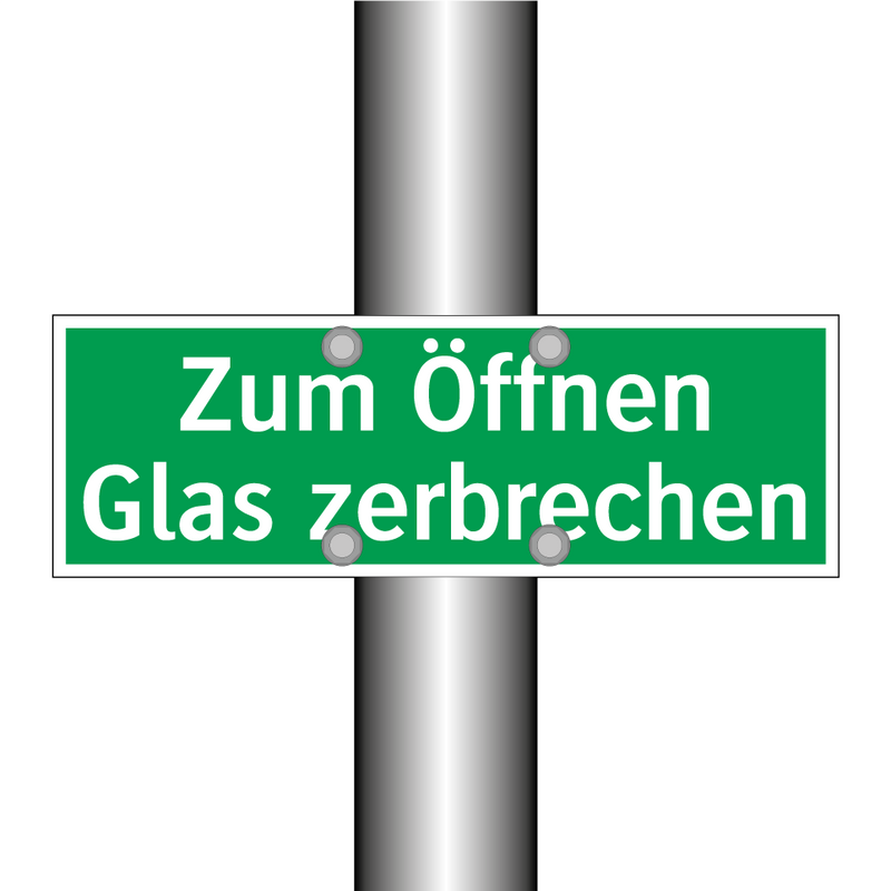 Zum Öffnen Glas zerbrechen