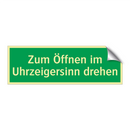 Zum Öffnen im Uhrzeigersinn drehen