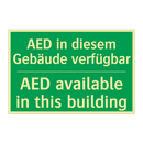 AED in diesem Gebäude verfügbar /.../ - AED available in this building