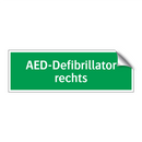 AED-Defibrillator rechts