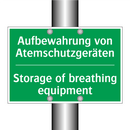 Aufbewahrung von Atemschutzgeräten /.../ - Storage of breathing equipment