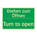 Drehen zum Öffnen - Turn to open