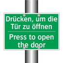 Drücken, um die Tür zu öffnen - Press to open the door