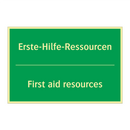 Erste-Hilfe-Ressourcen - First aid resources