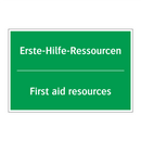 Erste-Hilfe-Ressourcen - First aid resources