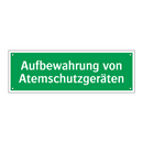 Aufbewahrung von Atemschutzgeräten