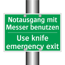 Notausgang mit Messer benutzen - Use knife emergency exit