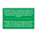 NOTAUSGANG Wenn der Hauptfluchtweg /.../ - EMERGENCY EXIT If the main escape /.../