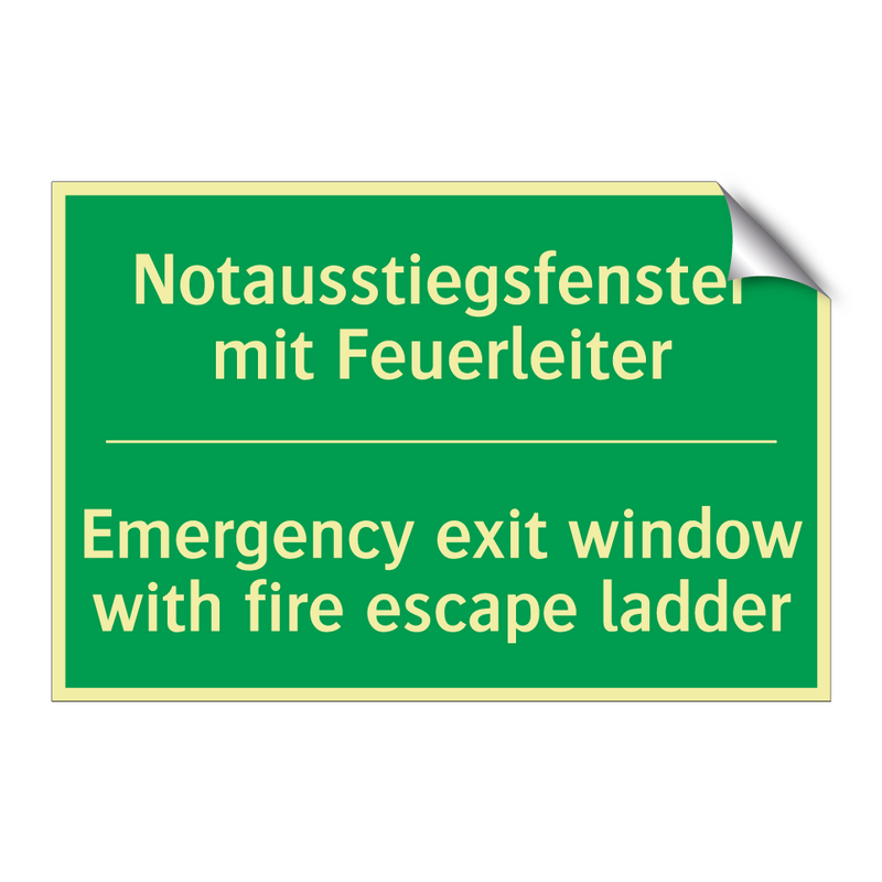 Notausstiegsfenster mit Feuerleiter /.../ - Emergency exit window with fire /.../