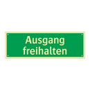 Ausgang freihalten