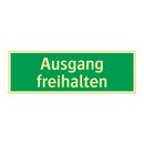 Ausgang freihalten