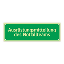 Ausrüstungsmitteilung des Notfallteams
