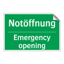 Notöffnung - Emergency opening
