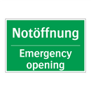 Notöffnung - Emergency opening
