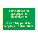 Sammelplatz für Menschen mit Behinderung /.../ - Assembly point for people with /.../