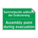 Sammelpunkt während der Evakuierung /.../ - Assembly point during evacuation /.../