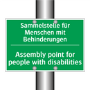 Sammelstelle für Menschen mit /.../ - Assembly point for people with /.../