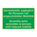 Sammelstelle zugänglich für Personen /.../ - Assembly point accessible to persons /.../