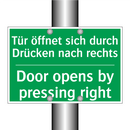 Tür öffnet sich durch Drücken /.../ - Door opens by pressing right