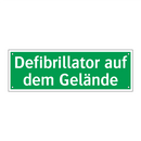 Defibrillator auf dem Gelände