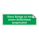 Diese Anlage ist mit einem Defibrillator ausgestattet