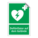Defibrillator auf dem Gelände