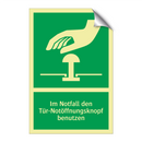 Im Notfall den Tür-Notöffnungsknopf benutzen