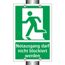 Notausgang darf nicht blockiert werden
