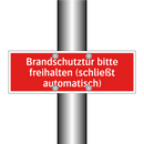 Brandschutztür bitte freihalten (schließt automatisch)