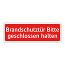 Brandschutztür Bitte geschlossen halten