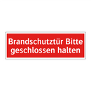 Brandschutztür Bitte geschlossen halten
