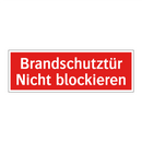 Brandschutztür Nicht blockieren
