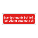 Brandschutztür Schließt bei Alarm automatisch