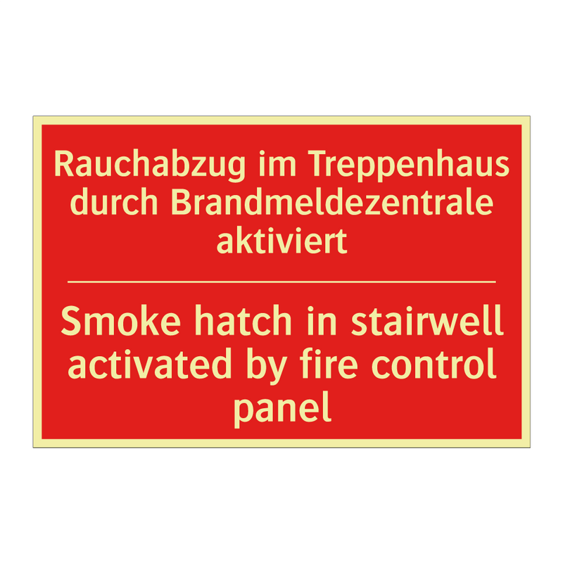 Rauchabzug im Treppenhaus durch /.../ - Smoke hatch in stairwell activated /.../