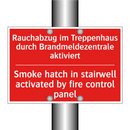 Rauchabzug im Treppenhaus durch /.../ - Smoke hatch in stairwell activated /.../