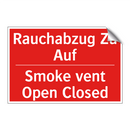 Rauchabzug Zu Auf - Smoke vent Open Closed