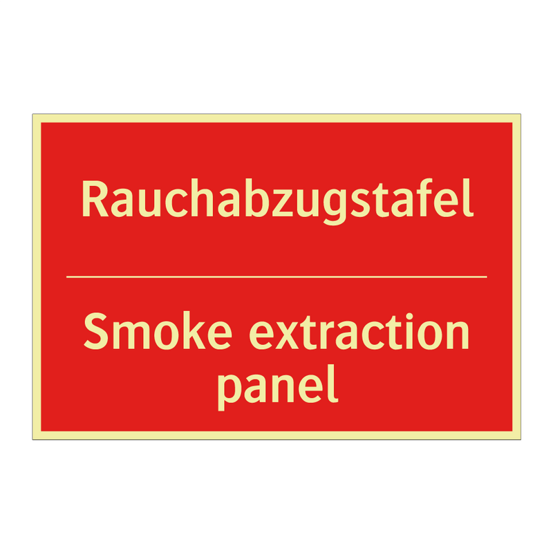 Rauchabzugstafel - Smoke extraction panel