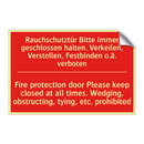 Rauchschutztür Bitte immer geschlossen /.../ - Fire protection door Please keep /.../