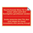 Rauchschutztür Diese Tür muss /.../ - Smoke protection door This door /.../